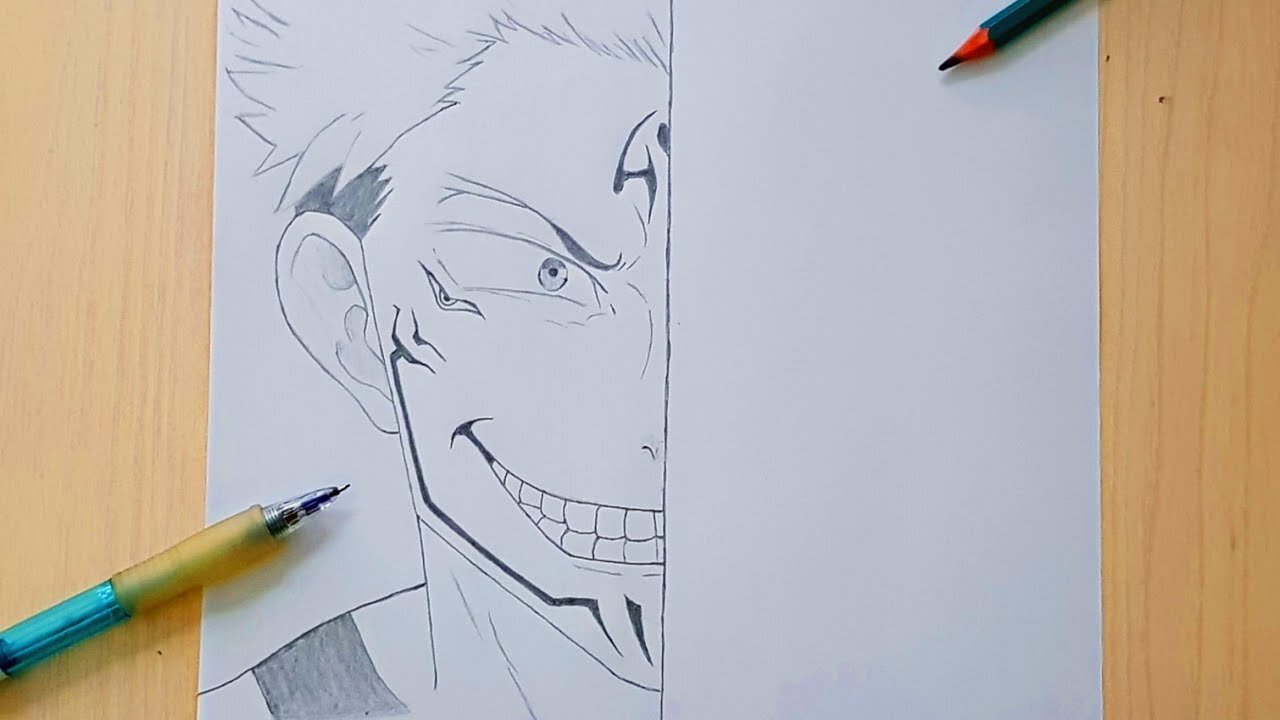 How to Draw ITADORI YUUJI | Ryomen Sukuna - sketch | Jujutsu Kaisen