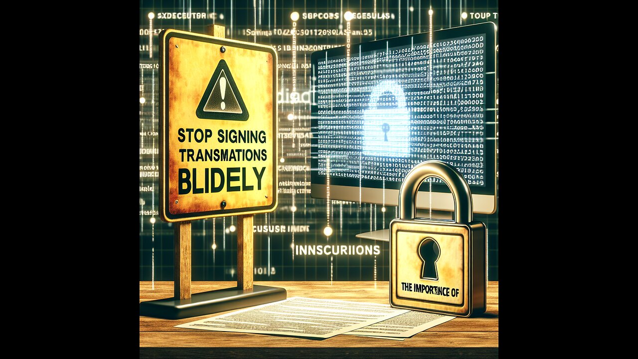 Stop Signing Transactions Blindly The Importance of a Secure Screen.