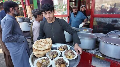 Breakfast in Afghanistan _ Traditional Morning Street foods _ Rosh Dampukhat