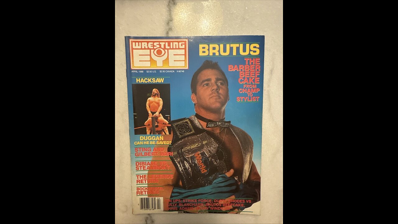 Brutus the barber Beefcake match vs. opponent who does the strut to mock beefcake
