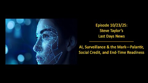 Episode 10/23/25 – AI, Surveillance & the Mark—Palantir, Social Credit, and End-Time Readiness
