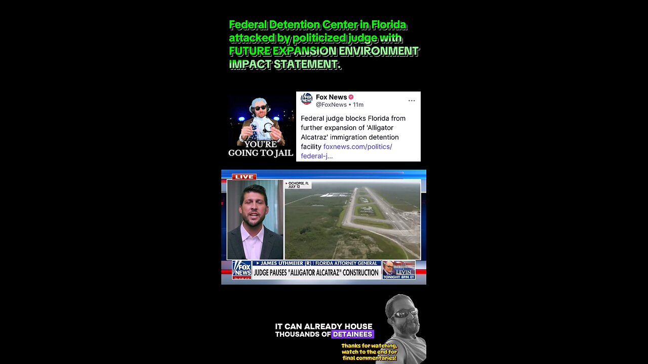 Federal Courts attempt to block future expansion at Florida Detention Center “ALLIGATOR ALLEY”
