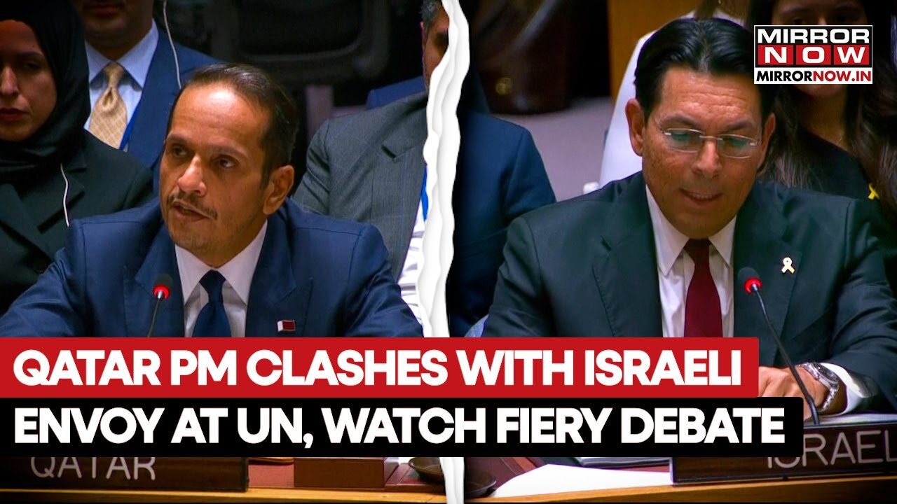 Qatar PM Blasts Israeli Strikes on Hamas At UNSC| Netanyahu's Envoy Hits Back| Watch Fiery Debate