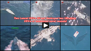 Crimea/Black Sea: Russian Lancet UAV hit and destroys Ukrainian USV-s