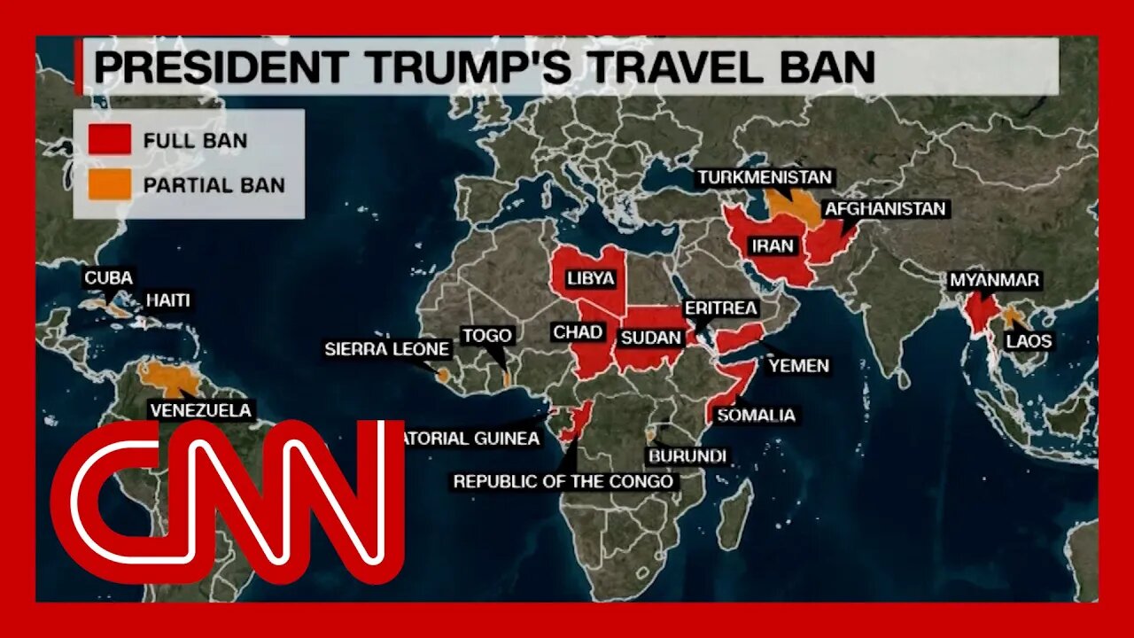 Trump bans travel to the US from 12 countries