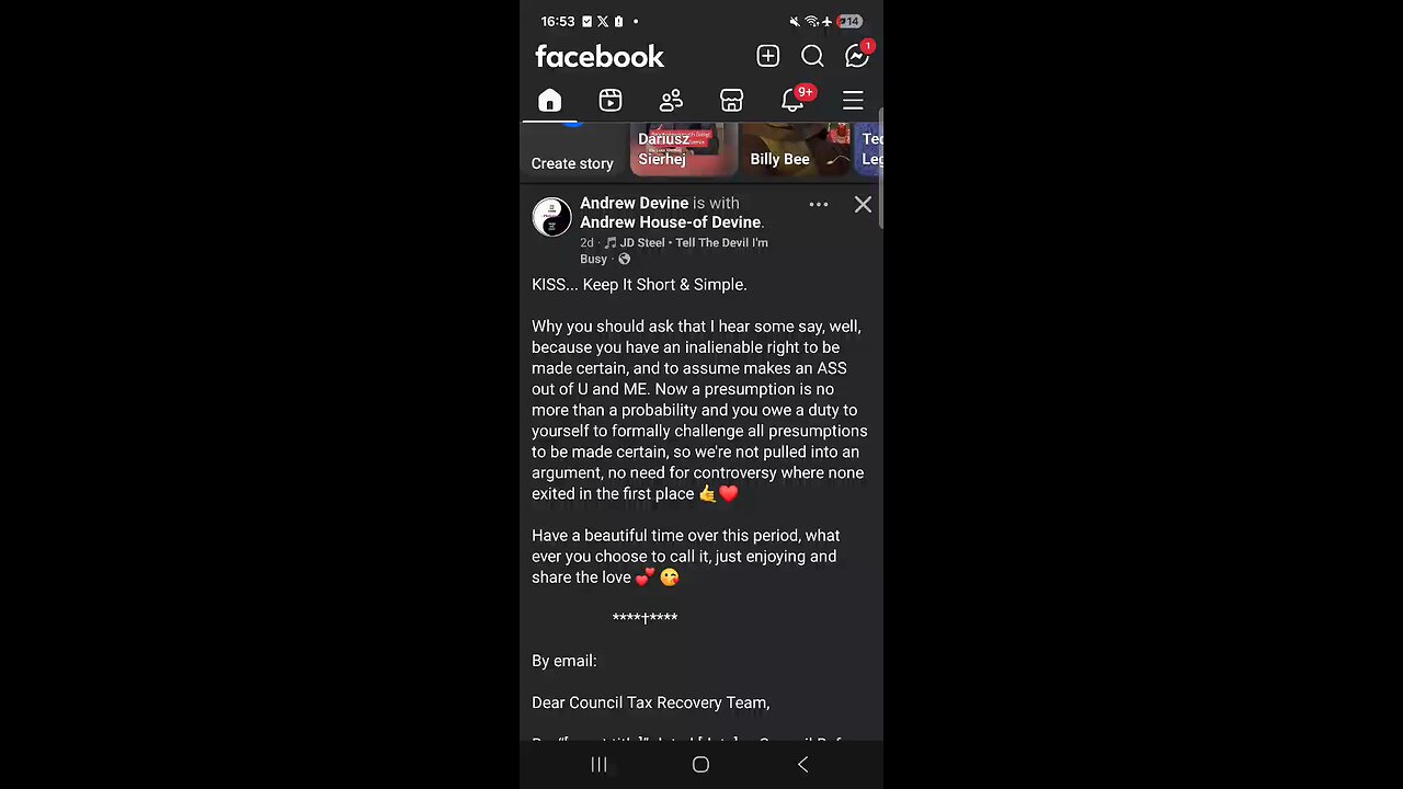 Andrew Devine : council tax