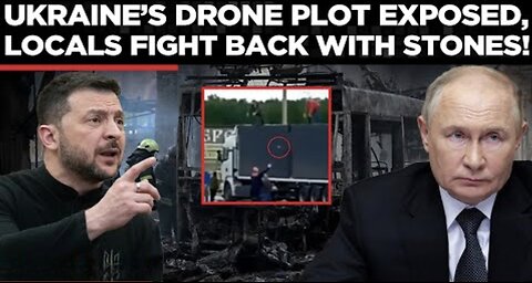 WATCH: Russian Civilians Armed With Stones Stop Ukraine’s Kamikaze Drone Launch!