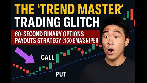 THE "TREND MASTER" TRADING GLITCH! 60-Second Binary Options Payouts Strategy (150 EMA Trend Sniper)