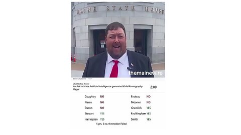 Top Dems Voted AGAINST CHILD PORN AI BAN in Maine Legislative Council ~ 11/4/25