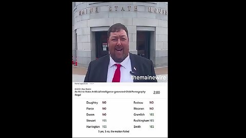 Top Dems Voted AGAINST CHILD PORN AI BAN in Maine Legislative Council ~ 11/4/25