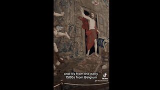 1500s Belgian Tapestry with 3D effect of Jesus Stepping Out of the Tomb - Simply amazing ❤️