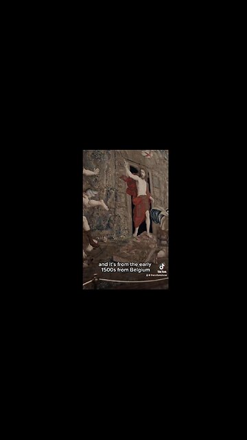 1500s Belgian Tapestry with 3D effect of Jesus Stepping Out of the Tomb - Simply amazing ❤️