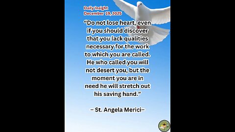 Daily Insight December 19, 2025 #faith #saint #insight