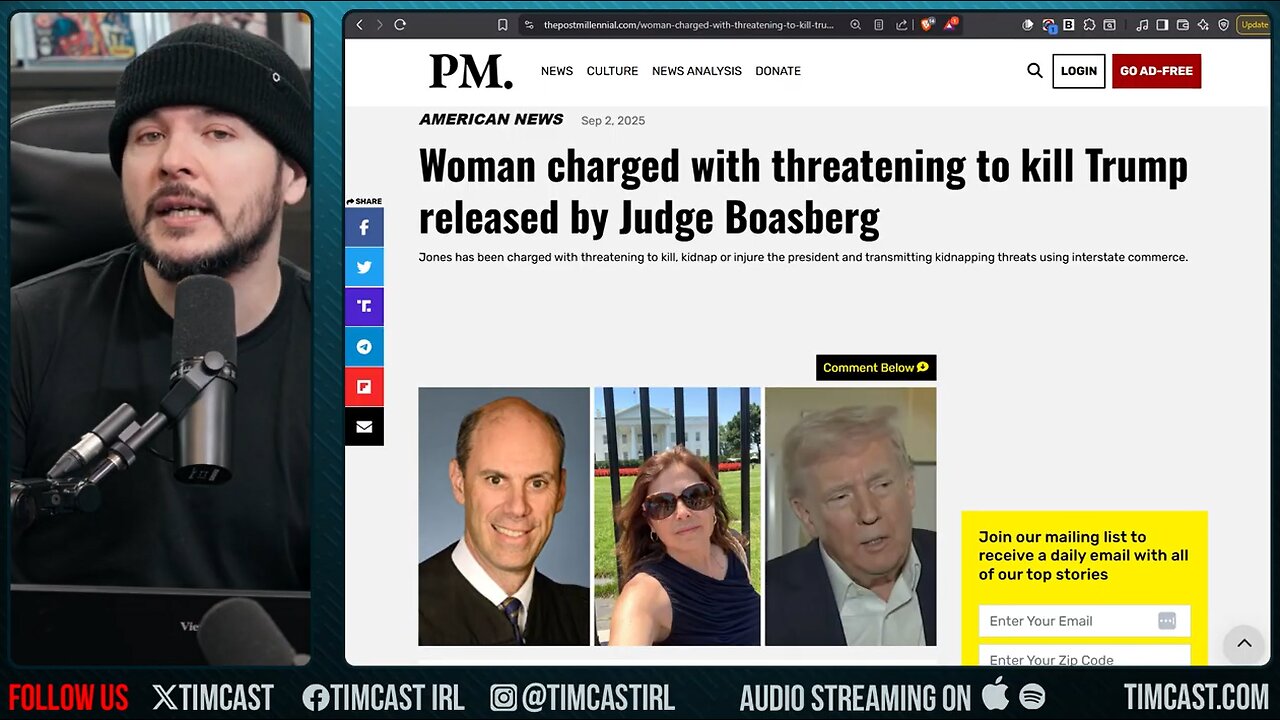 Anti Trump Judge RELEASES Woman Who Threatened Trump, Woman Tries ENDING CBP Agent | Tim Pool