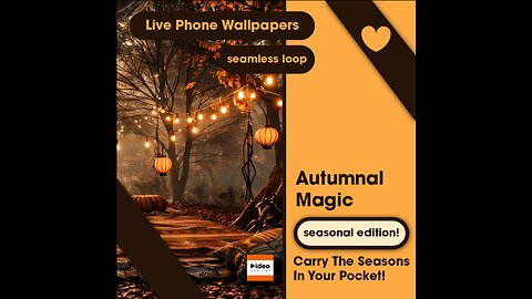 🏮Autumnal Magic | Live Phone Wallpaper Lock Screen iPhone/Android Aesthetic Halloween Fall Holiday