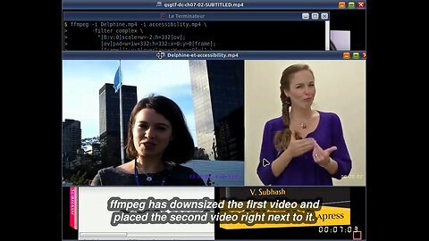 Chapter 7 of book ‘Quick Start Guide to FFmpeg’ — Split video (side-by-side overlay)