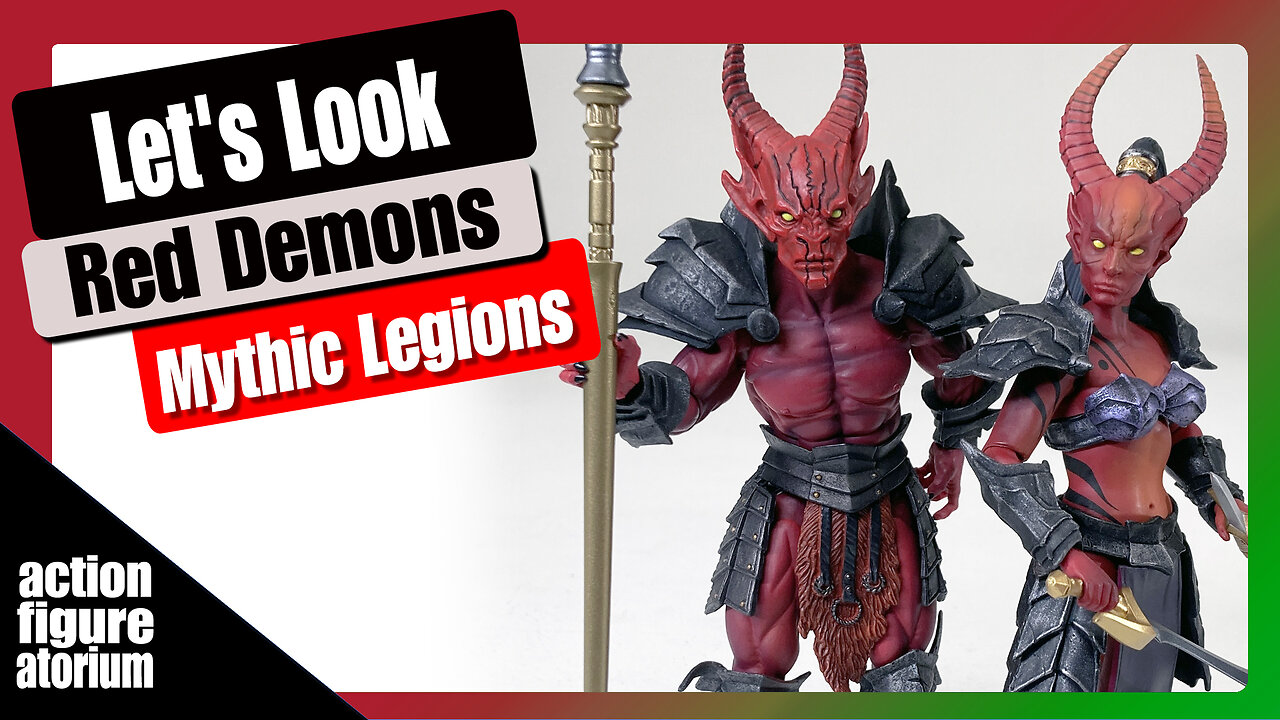 Let's Look | Red Demon 1/12 Action Figures of Mythic Legions | Belphegorr & Xarria