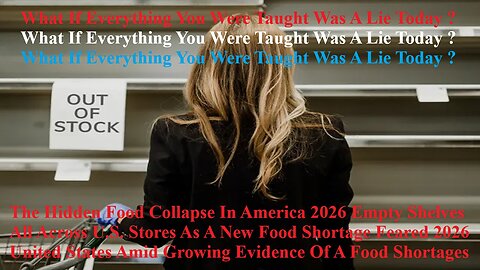 The Hidden Food Collapse In America Empty Shelves Across U.S. Stores As Food Shortage Feared ?