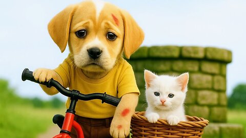 Baby Puppy Saves a Kitten from the Well 🐱😭 Then Rescues His Mama in the Forest 🌲❤️ | Two Lives Saved