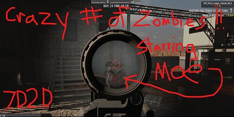 7D2D Crazy # of Zombies in this POI!!
