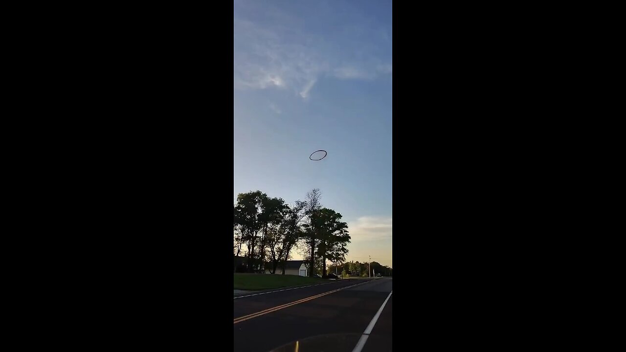 Man from Bonner Springs, Kansas, captured a black ring in the sky while on a motorcycle ride