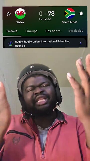 Springboks of South Africa plays thier final 2025 match against Wales