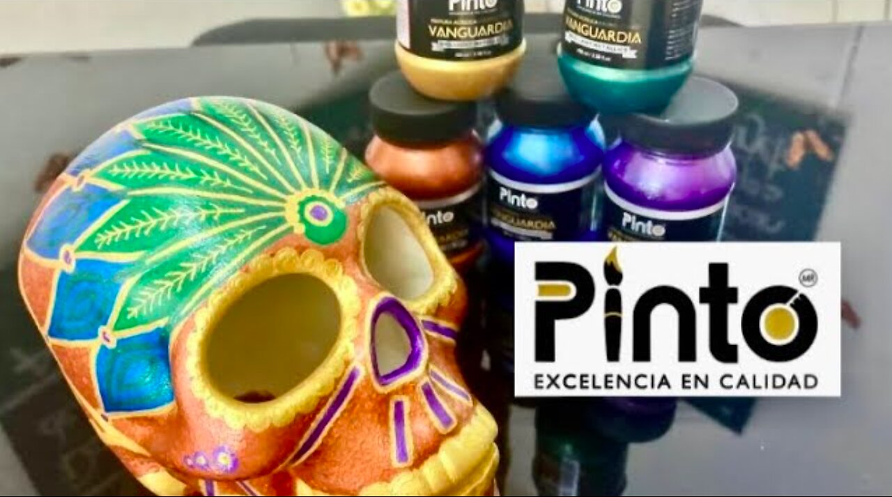 PINTE una calavera con pinturas PINTO
