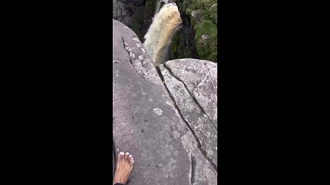 Fumaça, a spectacular waterfall in Bahia, Brazil