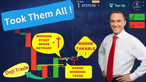 I took 9 Trades Live + Explanation - Binary option - Educational Content