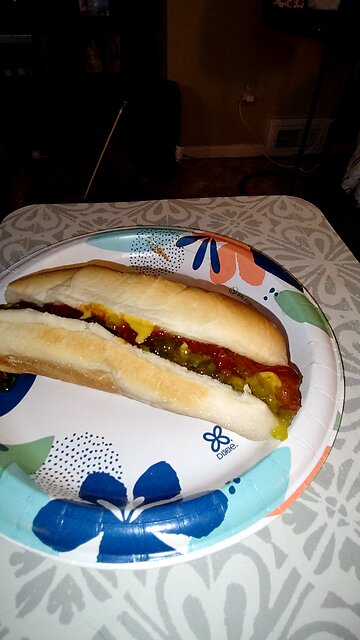 Eating Hebrew National Beef Franks, Dbn, MI, 11/26/25