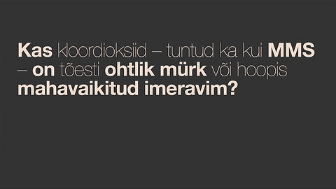 Skandaal! Chat GPT analüüsis teaduslikke fakte MMSi kohta: kas imeravim või mürk?