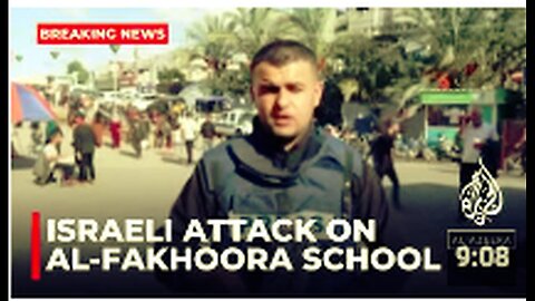 "Northern Gaza's Al-Fakhoora School Struck by Israeli Forces"
