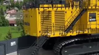 The sheer size of the Komatsu PC8000 hydraulic excavator