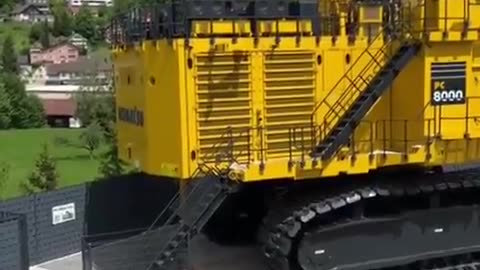 The sheer size of the Komatsu PC8000 hydraulic excavator