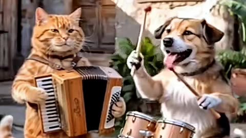 #forrodasantigas #sanfoneiro #ai #dog #cat #dupla #animation #cover