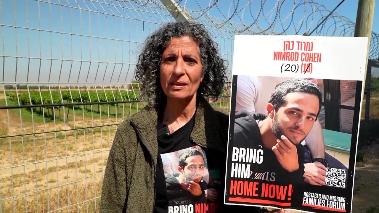 Hostage families call out to loved ones in Gaza border protest
