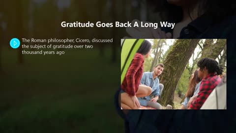 The Attitude of Gratitude - Part One