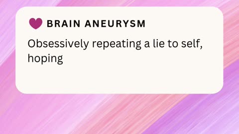 BRAIN ANEURYSM ❤️