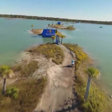 Supercross Track But Every Jump Is Over Water