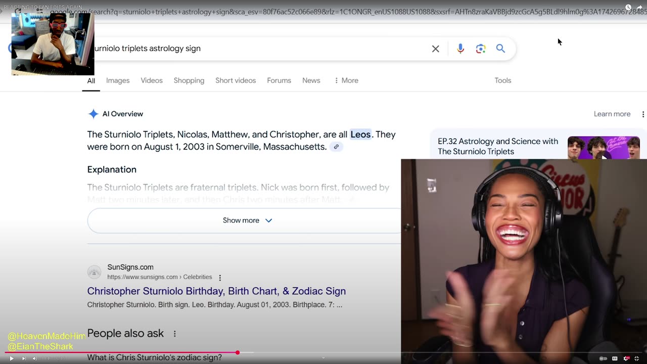 Quenlin Blackwell REACTING TO FAN EDITS AGAIN reaction