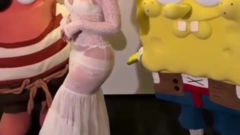 Ice Spice at a screening for ‘The SpongeBob Movie #icespice #spongebob #movie