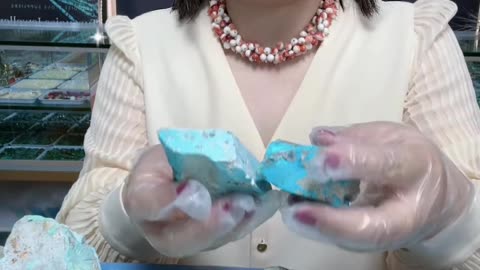 250618-1 Turquoise Rough: Touch Memories Carved by Time