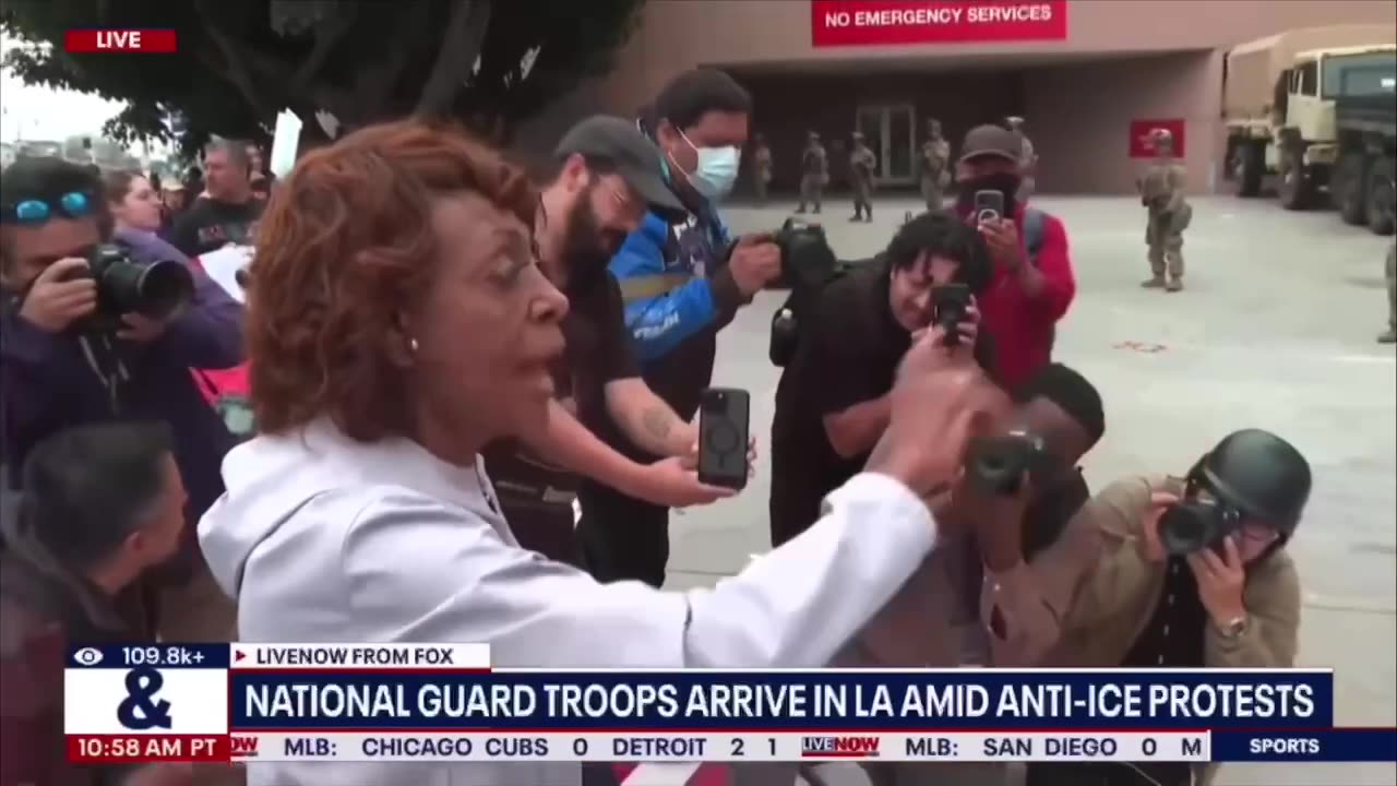 'Don't shoot!' Maxine Waters begs National Guard not to use guns at protest