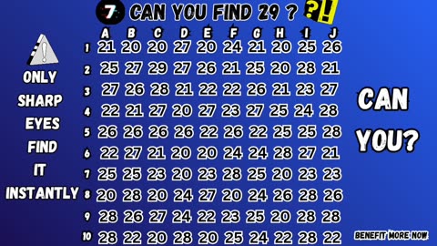 Can you find 29 ? 🔎