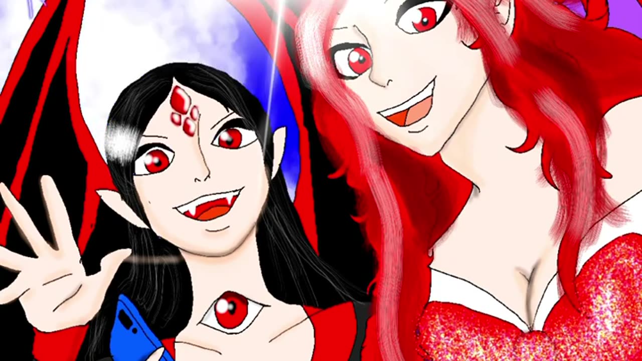 Oc speedpaint nuclear and her sister rose hurricane