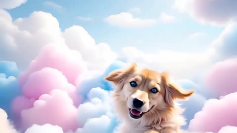 dog fling in cloud