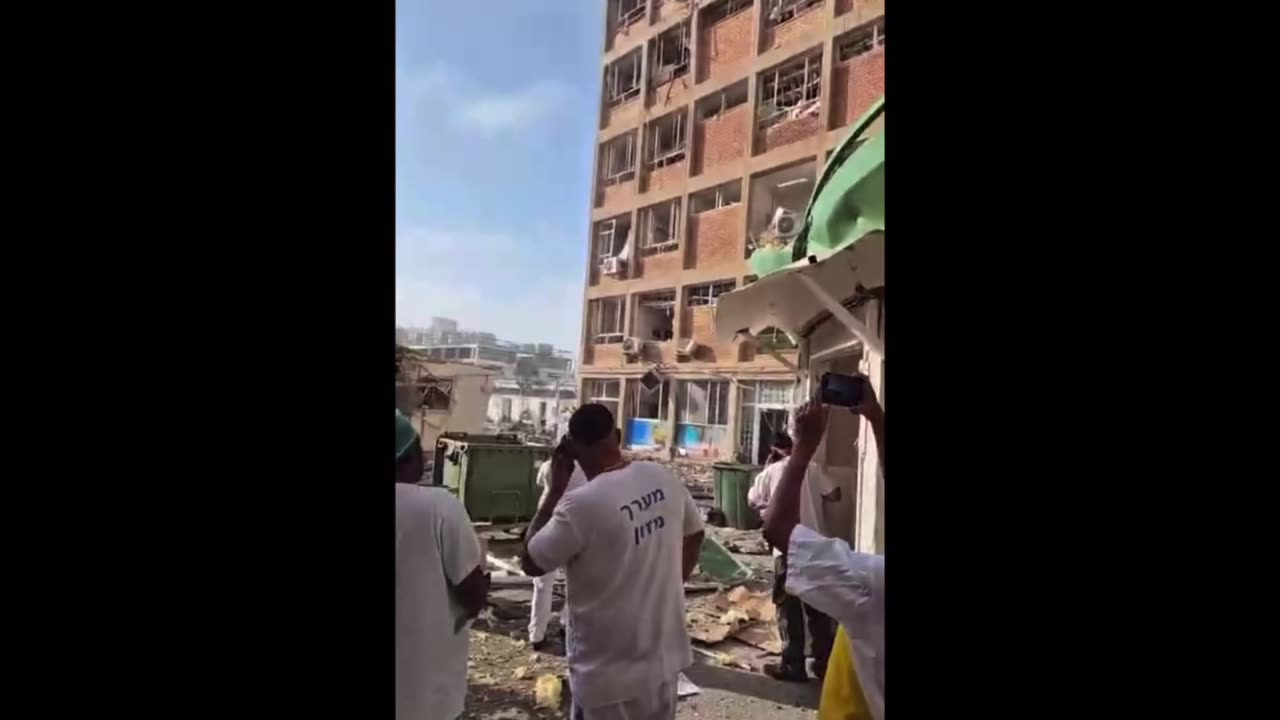 More from the hospital in Israel, bombed by Iranian missile last night.