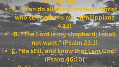 Bible Break Poll #jesusislord #bibleverse #bible