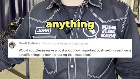 What do YOU look for in your post Weld inspection?! 🤔💬🔥