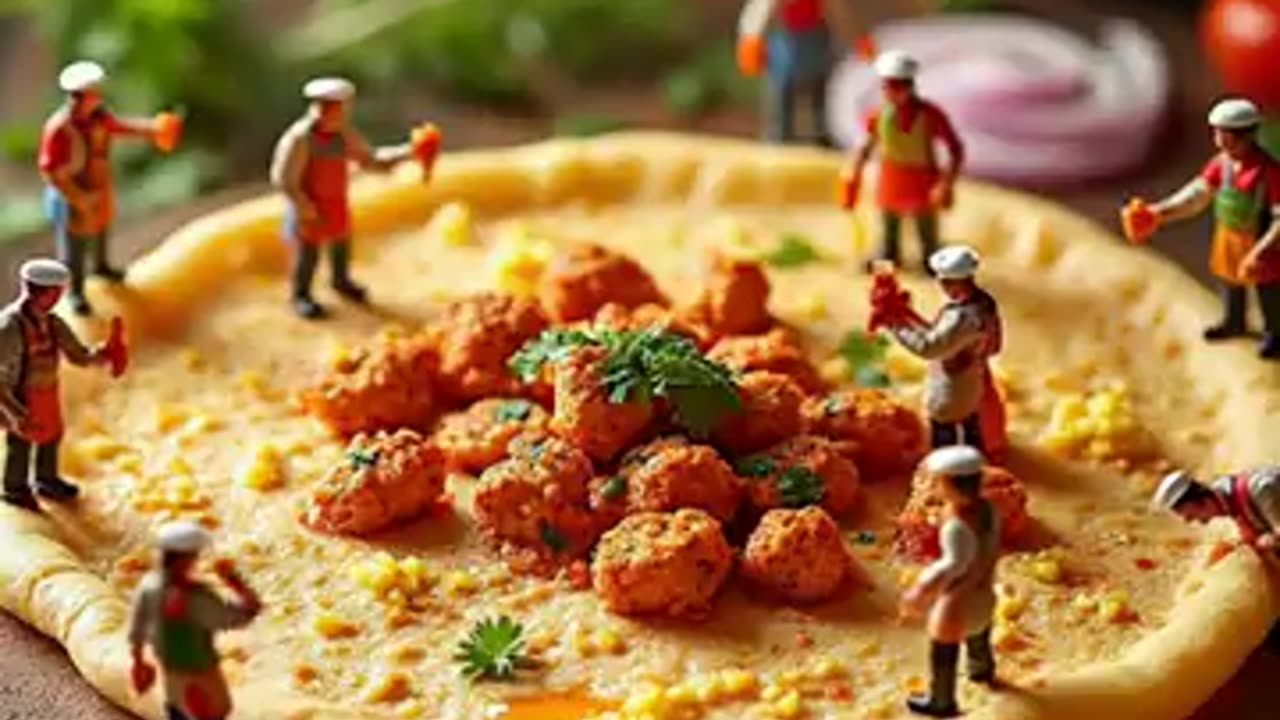 Mini workers preparing food!